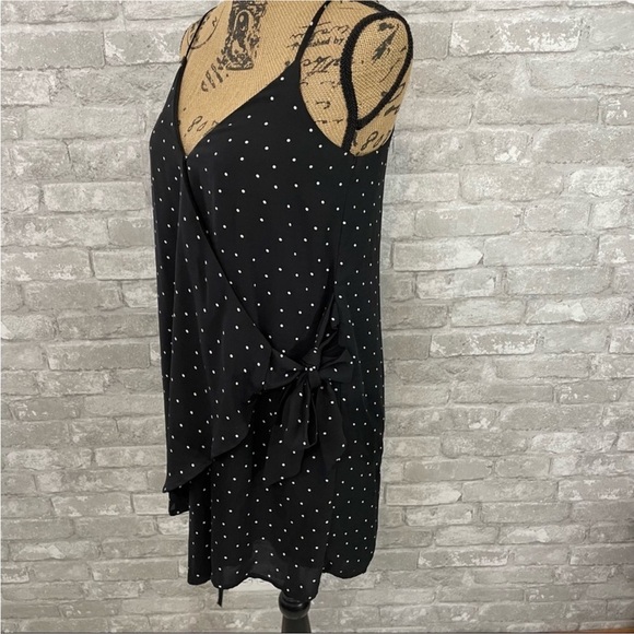 Lulus Dots Going On? Black Polka Dot Wrap Dress - Picture 3 of 9